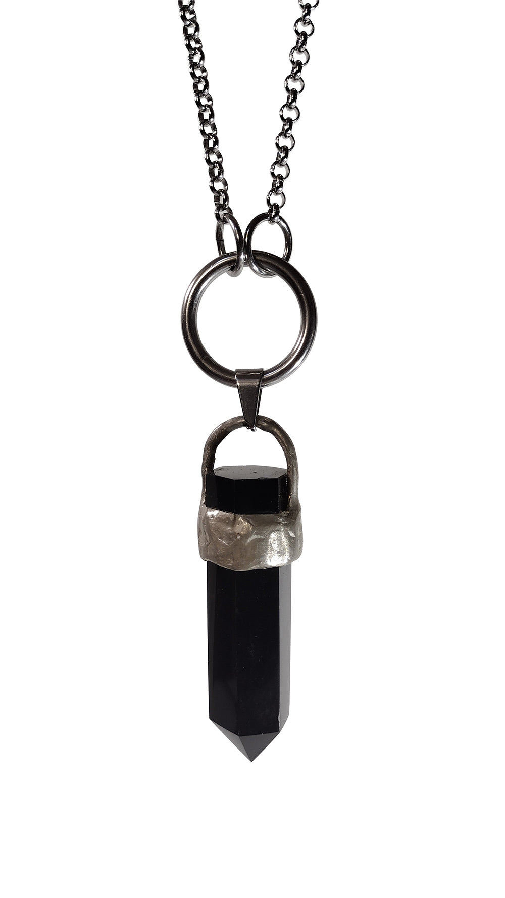 Black Obsidian Crystal Necklace