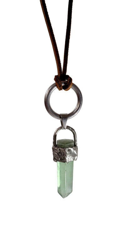 Green Fluorite Crystal Necklace
