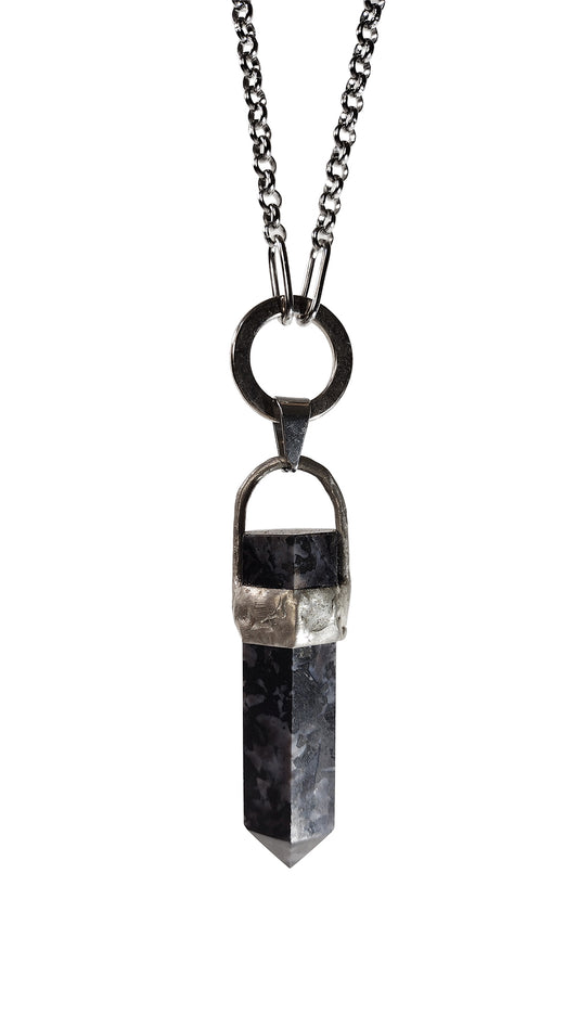 Indigo Gabbro Crystal Necklace