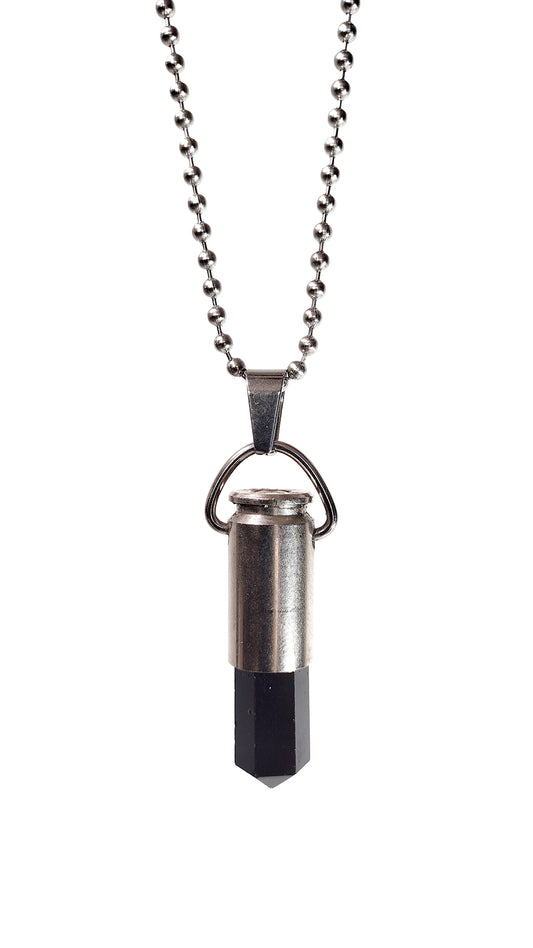 Love Bullet with Black Obsidian Crystal