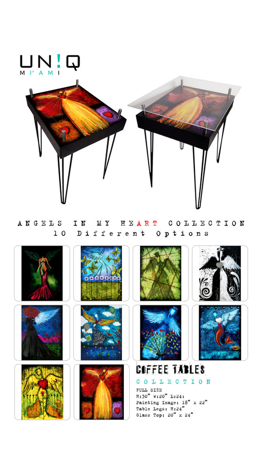 Angels in my heART Coffee Table - Artistic Statement Piece