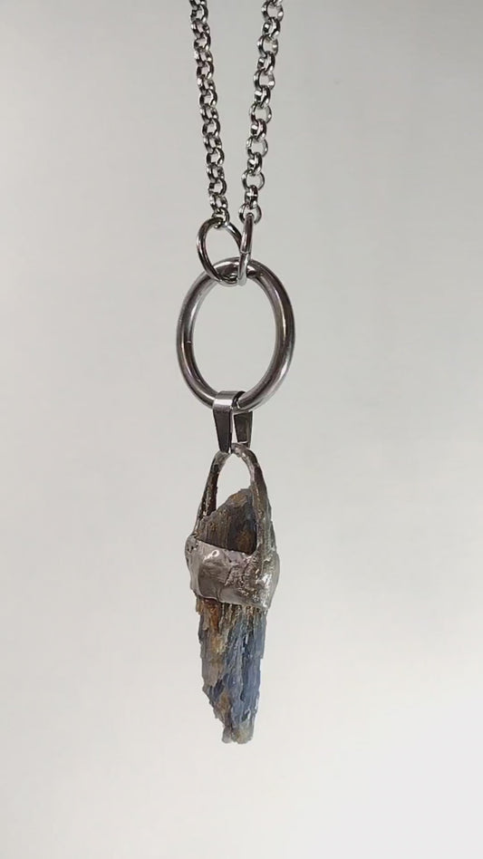 Blue Kyanite Crystal Necklace