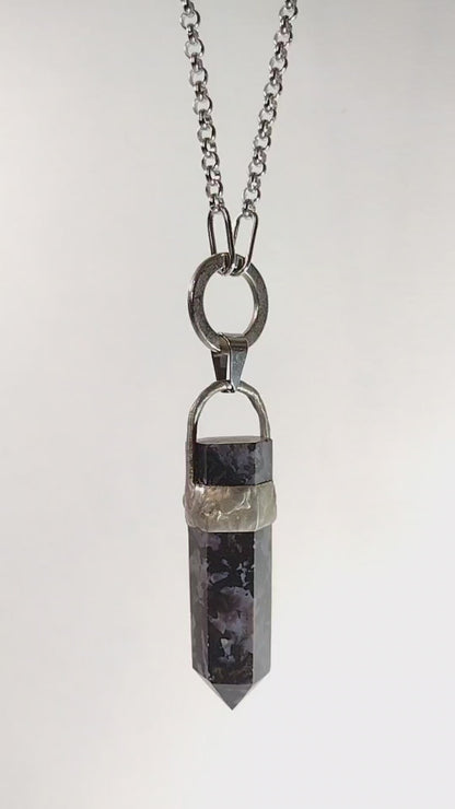 Indigo Gabbro Crystal Necklace