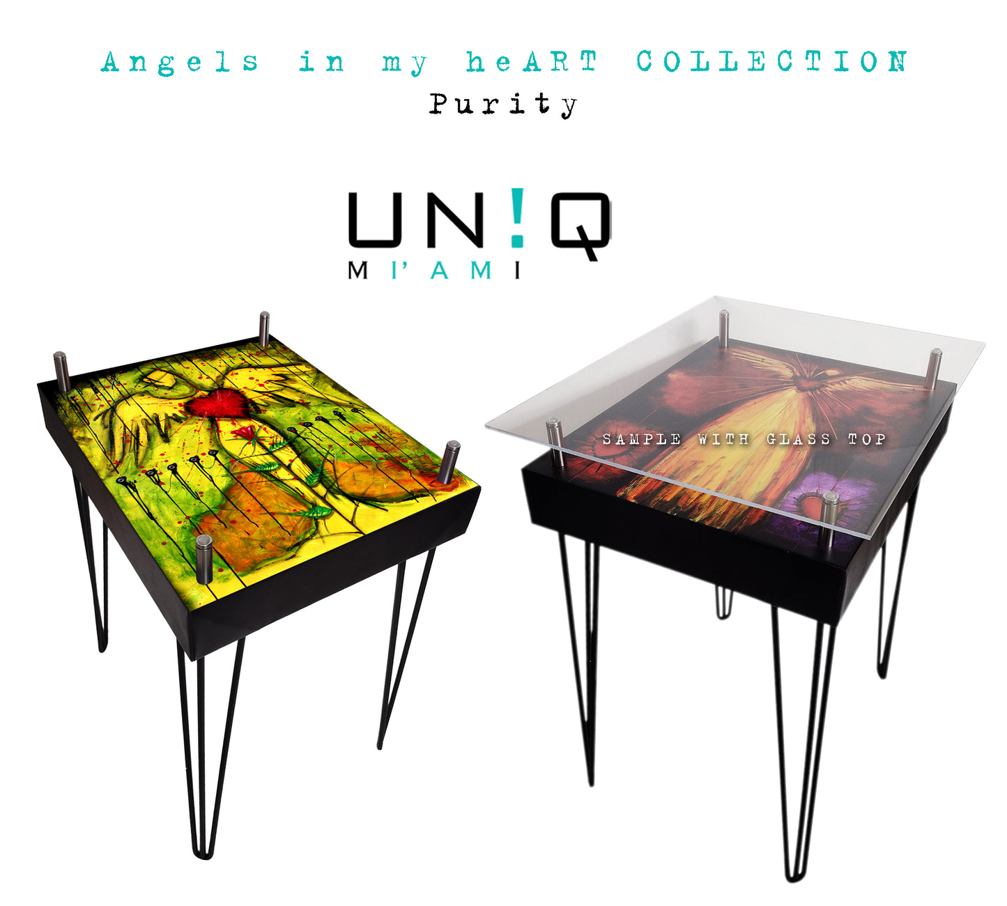 Angels in my heART Coffee Table - Artistic Statement Piece